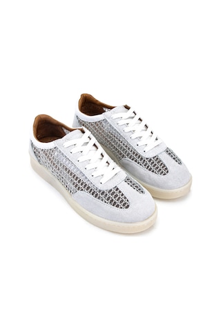 Tamer Tanca Kadın Hakiki Deri Beyaz Sneakers & Spor Ayakkabı 1031 7164 Bn Ayk Y26 Byz Suet/gms Sım/byz