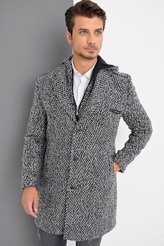 Plt9371 Dewberry Erkek Palto-desenli Lacivert Desenli Lacivert