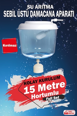 Altus AL1127 Uyumlu Sebil Üstü Aparatı Kırılmaz,Hazneli (15 Metre Hortumlu)
