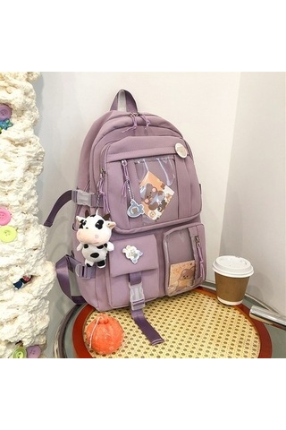 Mor Ortaokul Öğrenci Sırt Çantası 4gdf6l Mor