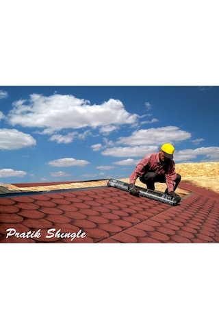 Desenli Shingle Şıngıl Çatı Şiltesi Desenli Membran Çatı Kaplama (498498898)