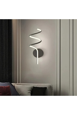 Fastbuy Beyaz Modern Led Duvar Lambası - Döküm Demir, Yarı Gömme, 3 Renk Seçenekli, Yatak Odası İçin Beyaz