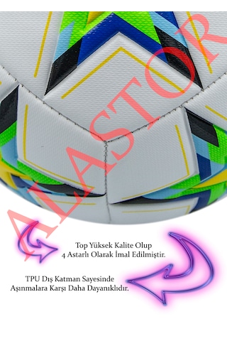 Şampiyonlar Ligi Futbol Topu Dizlik Ve Pompa İ 3'lü Set Sert... Sarı - Yeşil