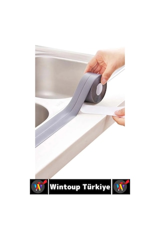 Bantseti Mutfak Lavabo Pencere Sızdırmaz Kenar Yalıtım Bandı Çok Şık Beyaz-gri 3.2 Metre Dörtlü Set