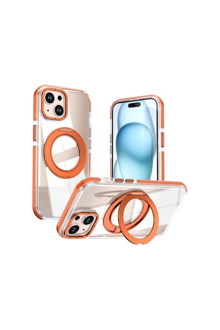 Teleplus Apple Uyumlu iPhone 14 Kılıf Smatch 360 Dönerli Tpu Magsafe Kapak