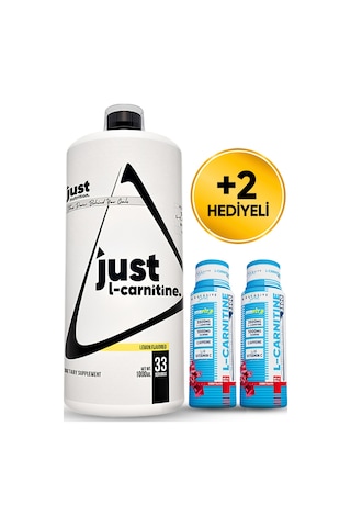 Just Nutrition L-carnitine 1000 Mg 1000 Ml 33 Servis Limon + 2 X L-karnitin Shot
