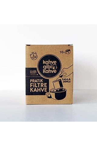 Taptaze Pratik Filtre Kahve Sallama - 10'lu Klasik Paket S