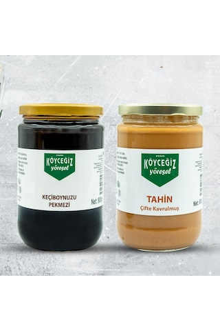 Köyceğiz Yöresel Çifte Kavrulmuş Tahin 600 G + Keçiboynuzu Pekmezi 800 G