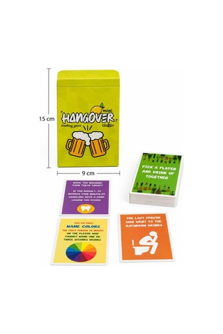 Hangover Mini İngilizce Yazılı Yetişkin Parti Oyunu Eğlenceli Sohbet & Kart Oyunu, Arkadaş Ve Çiftler İçin