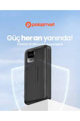 Polosmart Psm130 Taşınabilir 20w Pd Çıkışı Dijital Göstergeli Şarj Cihazı Powerbank 10.000 Mah Siyah siyah