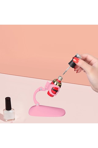 Dolıty Oje Standı Ekran Organizatör Eğik Manikür Şişesi Pembe
