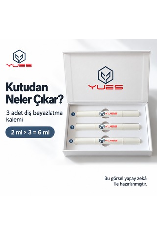 Yues Pap Diş Beyazlatma Kalemi 3'lü Set 3 X 2 Ml