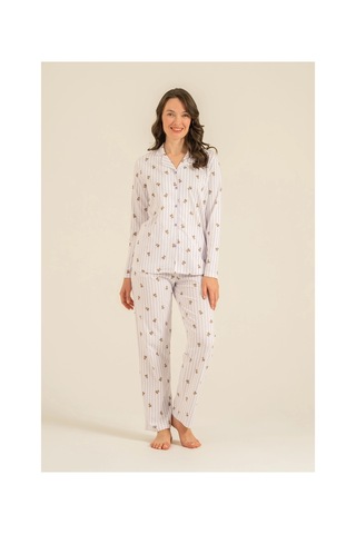Angbutik Rolypoly Rp3913-s Kadın Gömlek Pijama Takım LILA