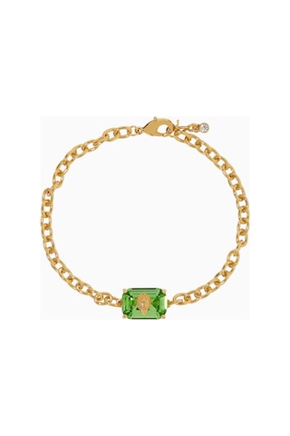 Kurt Geiger Crystal Bracelet Parlak Kristal Ve Pirinçten Zarif Bileklik Yeşil
