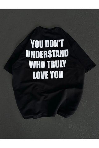Vinevesta Kadın Baskılı T-shirt Kısa Kol Bisiklet Yaka Regular Fit Rahat Kalıp Günlük Tişört - Siyah Çok Renkli