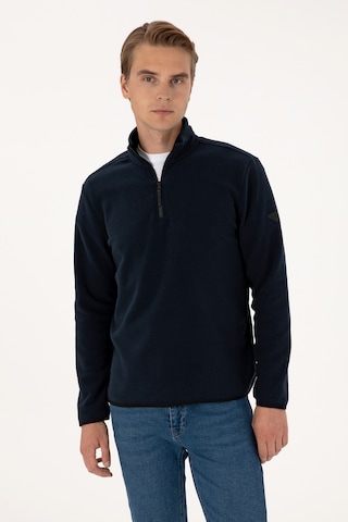 U.S. Polo Assn. Erkek Regular Fit Lacivert Polar Yarım Fermuarlı Basic Sweatshirt 50313777-VR033