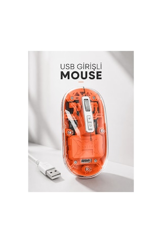Sessiz Kablosuz Usb Girişli Mouse Fare Yüksek Performanslı Tkndhmngo Çok Renkli Diğer