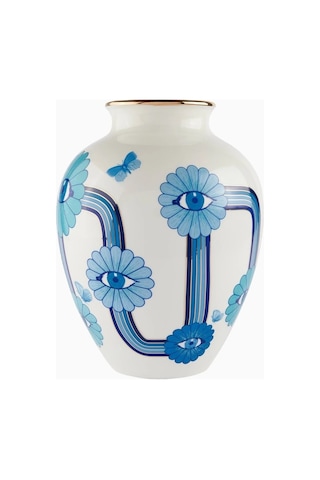 Jonathan Adler Sürreal Ilhamlı Porselen, Dekoratif Heykelsi Tasarım Vazo Beyaz