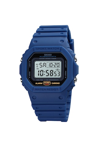 Dofolink Skmeı Erkek Spor Saati 50m Su Geçirmez - Alarm, Kronometre, Geri Sayım, Saat Vuruşu Ve Gece Aydınlatması Özellikli Mavi Dijital Saat
