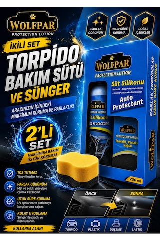 İkili Set Torpido Bakım Sütü Ve Sünger