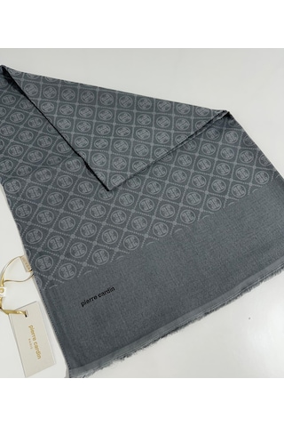 Pierre Cardin Elegans Monogram Şal-75 X 190-090700-971 Gri Gri