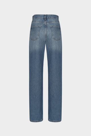 Açelyaokcu High Waist Relaxed Mom Fit Mid Jean Mavi