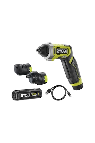 Ryobi RSD4-120TA2 4 V Akülü Tornavida - Köşe + Ofset Başlık Seti