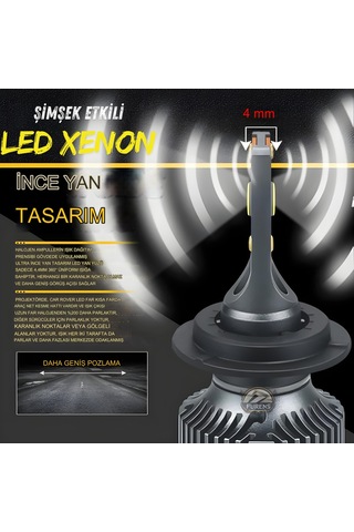 Zeron Premium Series H11 Led Xenon Şimşek Etkili Led Xenon Led Ampul