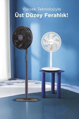 Torima Sf-01 Siyah Ayarlanabilir Ayaklı 14'' İnc 45w 3 Kademeli 7 Pervaneli Vantilatör Fan