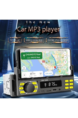 Springsun Oto Bt5.0 Çalar, Uzak Kumanda & Telefon Tutucu, Fm Radyo, Mp3/flac Ses, Uygulama İle Araç Bulma, Sesli Asistan Ve Renkli Işık, Siyah