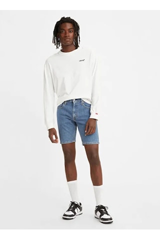 Levi's 412 Slim Fit Likrakı Esnek Kumaş Erkek Şort Mavi