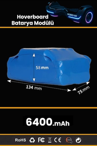 Hoverboard 6400mAh Elektrikli Kaykay Bataryası