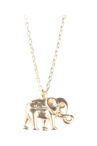 Nusret 925 Ayar Gümüş Fil Charm Kolye, Pembe 409243957