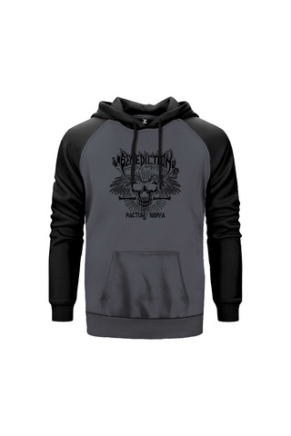 Benediction Pactum Serva Gri Renk Reglan Kol Sweatshirt Gri