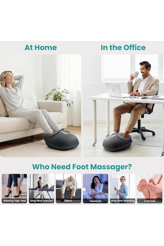 Nekteck Isılı Ayak Masajı, 2026 Yükseltme Shiatsu Ayak Masajı, Rahat Ayaklar İçin Hava Basıncı Ve Derin Yoğurma, Elektrikli Ayak Masajı, Erkekler Ve Kadınlar İçin Hediye