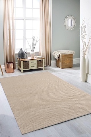 Rölyef Halı Yolluk Vizon Kaymaz Taban Makinada Yıkanabilir Salon, Mutfak & Koridor Vizon