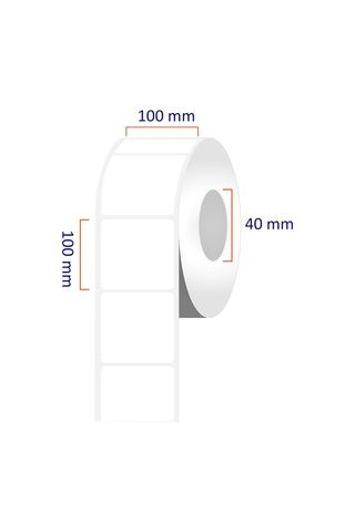 Lamine Termal Etiket 100mm X 100mm Ruloda 500 Adet 40mm Kuka Çapında Direk Termal Transfer Etiketi Diğer