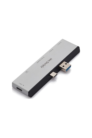 Surface Pro 7 Hdmı Çevirici Usb Çoklayıcı 4K Usb-C Çevirici-Gümüş