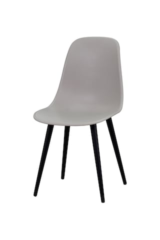 Vilinze Eames Siyah Ahşap Ayak Plastik Gri Sandalye Eames-beyaz Gri - Siyah