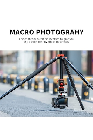 K&F Concept SA254T3 Profesyonel Deve Boynu Tripod 191 CM (T254A4+BH-28L)