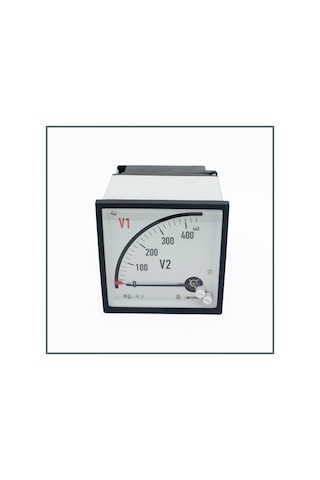 Frer Çift İbreli Voltmetre Koaksiyel 96x96 0-440v