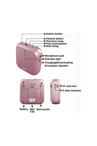 Jialan Hoparlör Ses Amplifikatörü Headworn Mikrofon Mikrofon