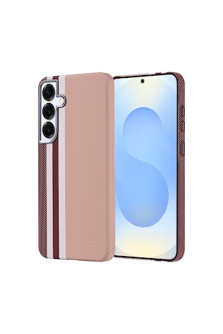 Samsung Galaxy Uyumlu S25 Plus Kılıf Ultra İnce Magsafe Karbon Fiber Görünümlü İnce Hafif Pazarplus Siyah
