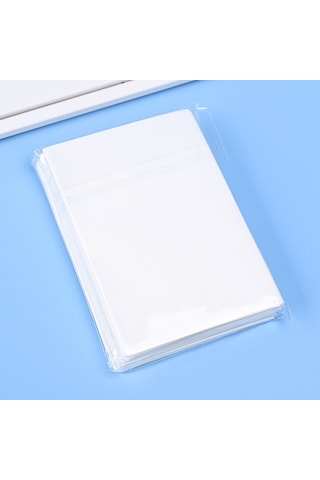 "kredi Kartları Ve Fotoğraflar İçin Dayanıklı 50 Pack Plastik Mini Sac Koruyucular-çekmeye Dayanıklı Kartvizit Kolları" Macaron Cyan