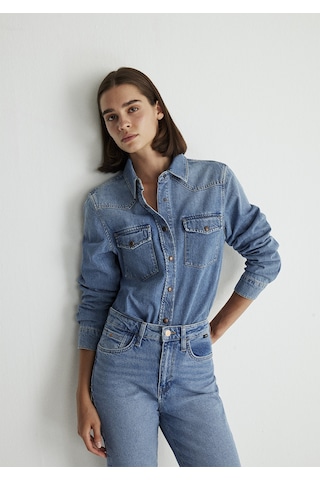 Mavi - Angela Classic Denim Mavi Jean Gömlek 1210819-87754 Mavi