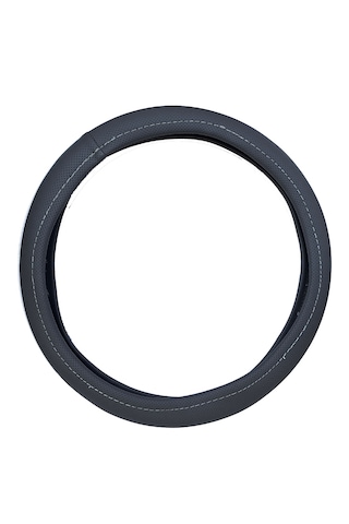Delikli Geçmeli Direksiyon Kılıfı 38 Cm Gri, Gri Dikiş