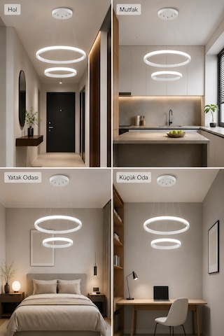 Rizon 2 Li Led Sarkıt Avize Beyaz Işık
