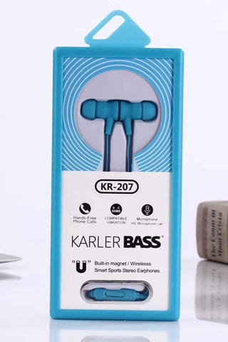 Ilkeshop Karler Bass Kr-207 Mıknatıslı Kablolu Kulaklık - Mavi