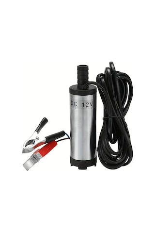 Honeybeeshop Simli Gri 12v Dc Dalgic Pompa Dizel Su Yag Transferi Icin Filtreli Paslanmaz Celik Govde