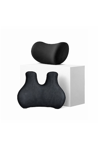 Microcase Ortopedik Memory Foam Oto Koltuk Kafa Ve Destek Minderi + Kafa Destek Minderi Al5523